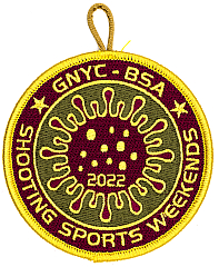GNYC - BSA, Shooting Sports Weekends 2022 Patch GNYC - BSA, Shooting Sports Weekends 2022 Patch